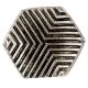 Hexagon Antique Silver Aluminium Cabinet Knob
